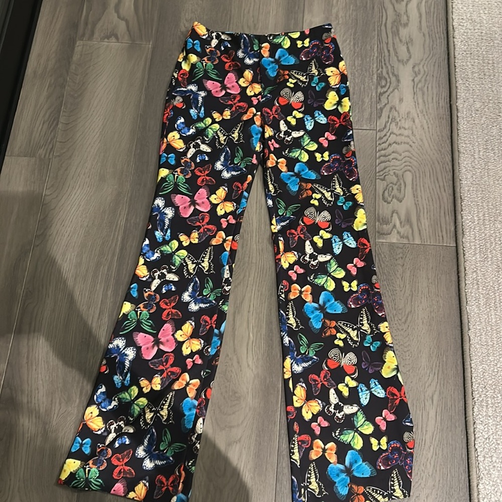 Alice + Olivia Butterfly Print Pants